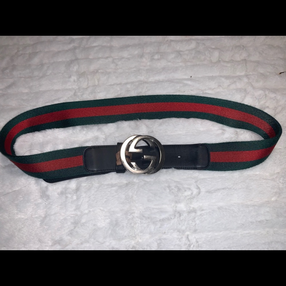 Gucci Web belt with G buckle